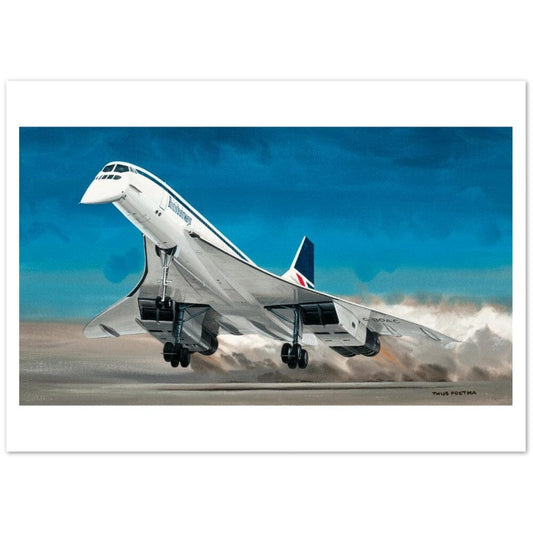 Thijs Postma - Poster - Aerospatiale-BAe Concorde Taking Off Poster Only TP Aviation Art 50x70 cm / 20x28″ 
