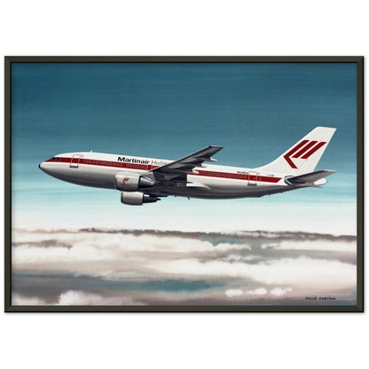 Thijs Postma - Poster - Airbus A310 Martinair - Metal Frame Poster - Metal Frame TP Aviation Art 50x70 cm / 20x28″ Black 