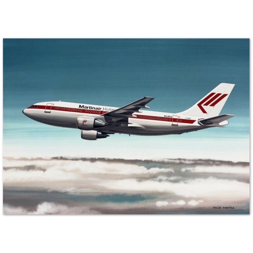 Thijs Postma - Poster - Airbus A310 Martinair Poster Only TP Aviation Art 50x70 cm / 20x28″ 