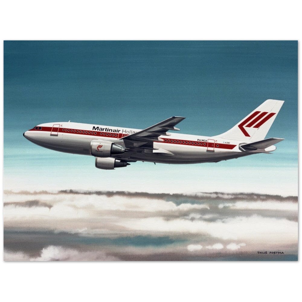 Thijs Postma - Poster - Airbus A310 Martinair Poster Only TP Aviation Art 60x80 cm / 24x32″ 