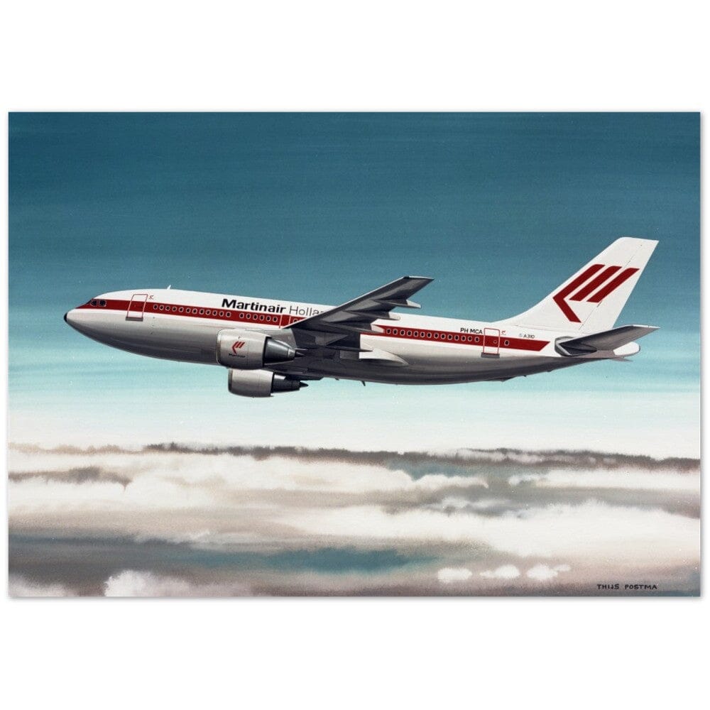 Thijs Postma - Poster - Airbus A310 Martinair Poster Only TP Aviation Art 70x100 cm / 28x40″ 