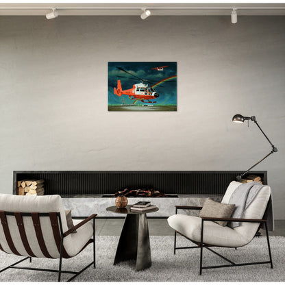 Thijs Postma - Poster - Aluminum - Aerospatiale Dauphin - Schreiner Airways Aluminum Print TP Aviation Art 