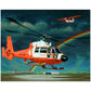 Thijs Postma - Poster - Aluminum - Aerospatiale Dauphin - Schreiner Airways Aluminum Print TP Aviation Art 40x50 cm / 16x20″ 