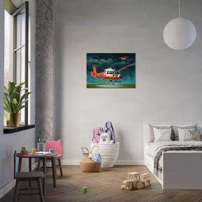 Thijs Postma - Poster - Aluminum - Aerospatiale Dauphin - Schreiner Airways Aluminum Print TP Aviation Art 