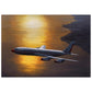 Thijs Postma - Poster - Aluminum - Boeing 707 Against The Sun - Brushed Brushed Aluminum Print TP Aviation Art 