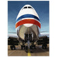 Thijs Postma - Poster - Aluminum - Boeing 747 Jumbo Jet Landing Aluminum Print TP Aviation Art 60x80 cm / 24x32″ 