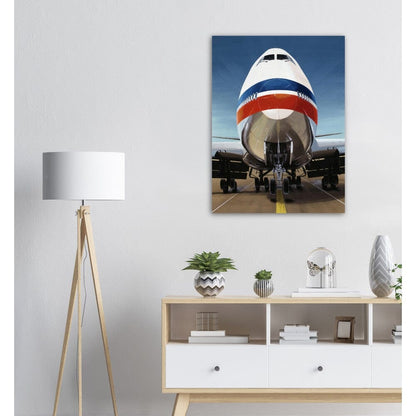 Thijs Postma - Poster - Aluminum - Boeing 747 Jumbo Jet Landing Aluminum Print TP Aviation Art 