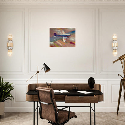Thijs Postma - Poster - Aluminum - Douglas DC-3 PH-ARG Over Bollenstreek Aluminum Print Gelato 