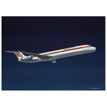 Thijs Postma - Poster - Aluminum - Douglas DC-9 MD-82 Martinair Aluminum Print TP Aviation Art 50x70 cm / 20x28″ 