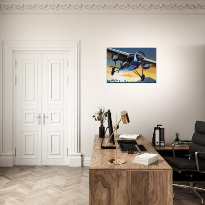 Thijs Postma - Poster - Aluminum - Fokker F.XVIII Pelikaan Flying To Batavia Aluminum Print TP Aviation Art 