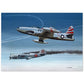 Thijs Postma - Poster - Aluminum - Lockheed P-80 Shooting A Lavochkin La-9 Over Korea - Brushed Brushed Aluminum Print TP Aviation Art 50x70 cm / 20x28″ 