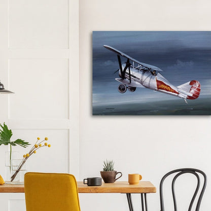 Thijs Postma - Poster - Aluminum - Polikarpov I-5 In The Sky - Brushed Brushed Aluminum Print TP Aviation Art 