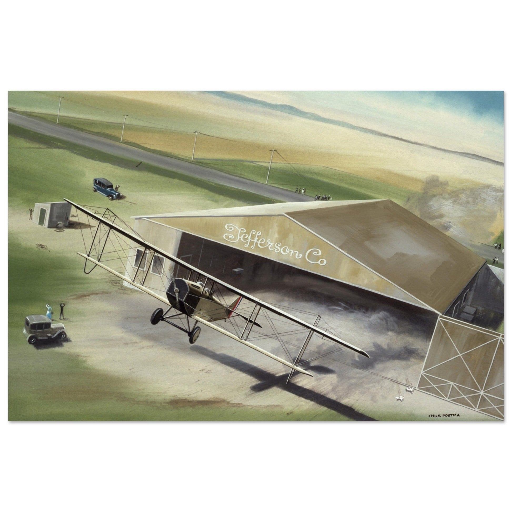 Thijs Postma - Poster - Barnstorming With Curtiss JN 'Jenny' Poster Only TP Aviation Art 40x60 cm / 16x24″ 