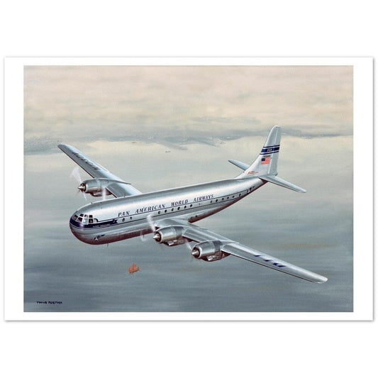 Thijs Postma - Poster - Boeing 377 Stratocruiser In The Far East Poster Only TP Aviation Art 