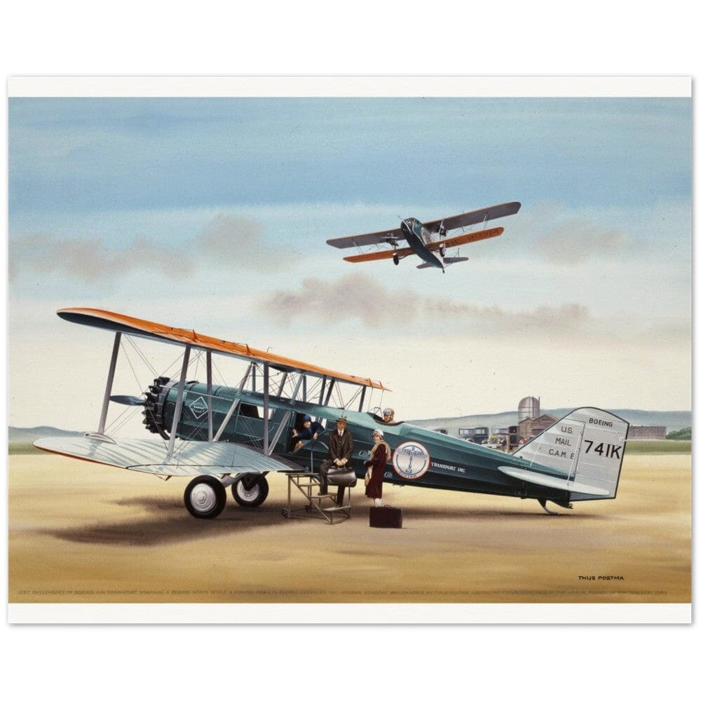 Thijs Postma - Poster - Boeing 40 Getting Aboard Poster Only TP Aviation Art 40x50 cm / 16x20″ 