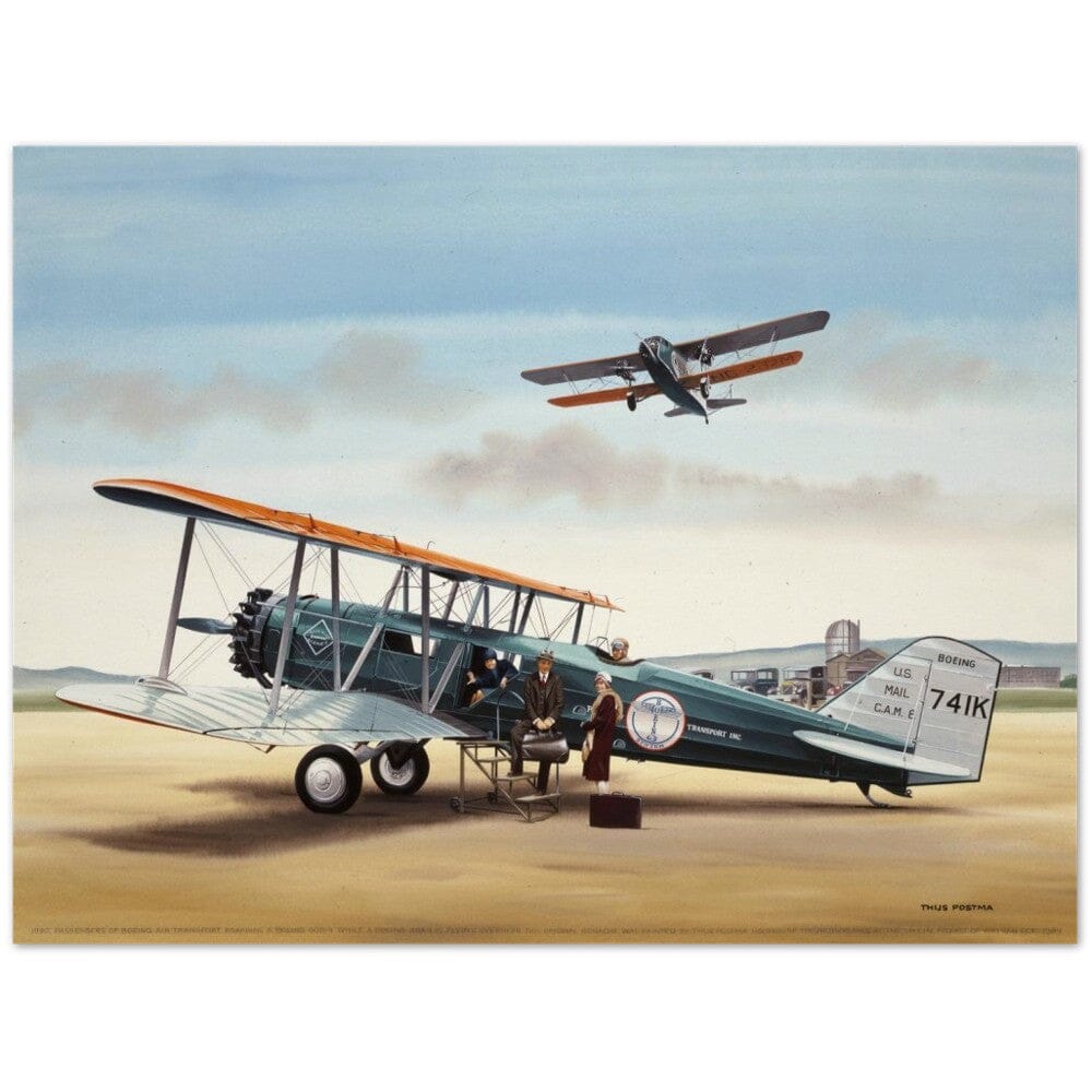 Thijs Postma - Poster - Boeing 40 Getting Aboard Poster Only TP Aviation Art 45x60 cm / 18x24″ 