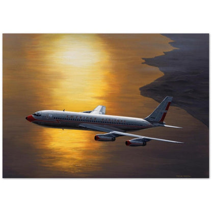 Thijs Postma - Poster - Boeing 707 Against The Sun Poster Only TP Aviation Art 70x100 cm / 28x40″ 