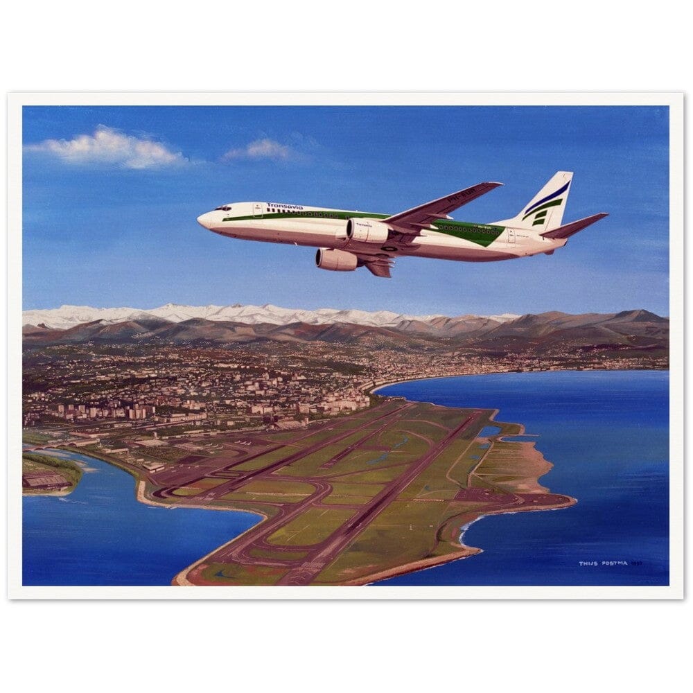 Thijs Postma - Poster - Boeing 737-700 Transavia Overhead Nice Poster Only TP Aviation Art 60x80 cm / 24x32″ 