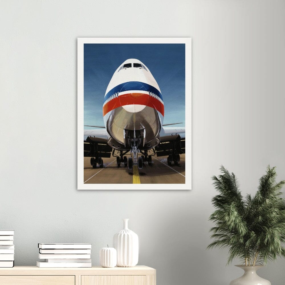 Thijs Postma - Poster - Boeing 747 Jumbo Jet Landing Poster Only TP Aviation Art 