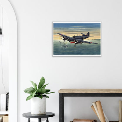 Thijs Postma - Poster - Bristol Beaufighter T.F. Mk.10 Attacking German Ships Poster Only TP Aviation Art 