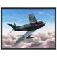 Thijs Postma - Poster - Canadair Sabre Mk.5 Luftwaffe - Metal Frame Poster - Metal Frame TP Aviation Art 45x60 cm / 18x24″ Black 