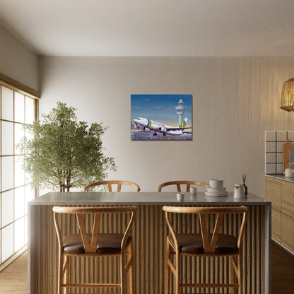 Thijs Postma - Poster - Canvas - Boeing 737-800 Transavia Schiphol Airport Canvas Print TP Aviation Art 