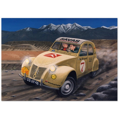 Thijs Postma - Poster - Car Citroen 01 CV-2 Paris-Beijing Poster Only TP Aviation Art 50x70 cm / 20x28″ 
