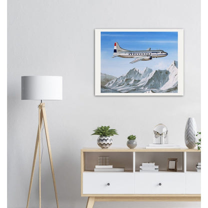 Thijs Postma - Poster - Convair 240 PH-TEB Over The Alps Poster Only TP Aviation Art 