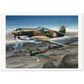 Thijs Postma - Poster - Curtiss P-40B Shooting Down a Japanese Ki-27 Otsu Poster Only TP Aviation Art 70x100 cm / 28x40″ 