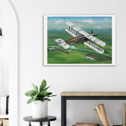 Thijs Postma - Poster - De Havilland DH.16 Arriving Schiphol Poster Only TP Aviation Art 