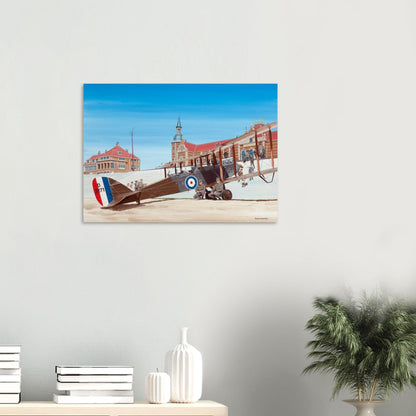 Thijs Postma - Poster - De Havilland DH.9 RAF Emergency Landing 1918 Poster Only TP Aviation Art 