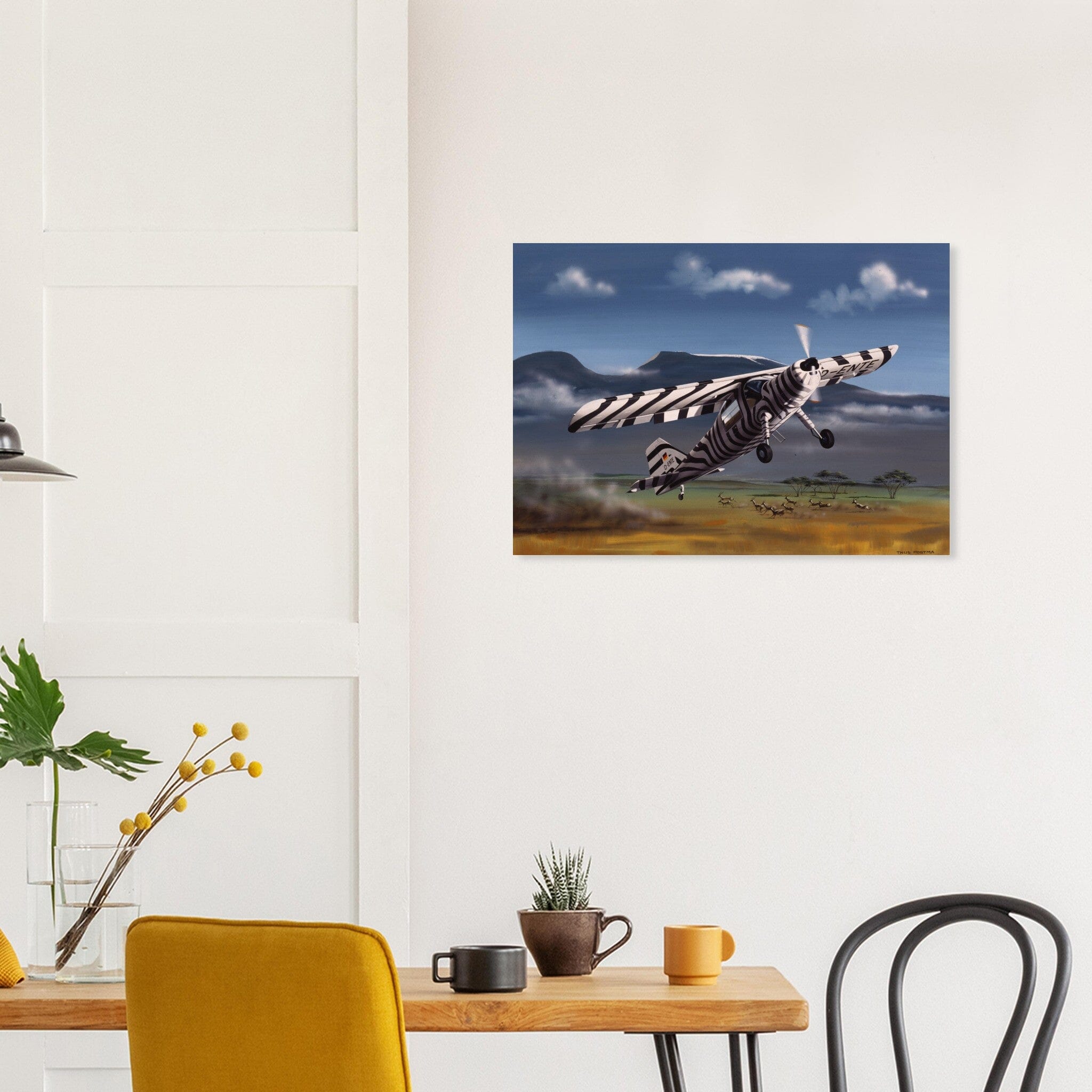 Thijs Postma - Poster - Dornier Do 27 Grzimek Serengeti – TP Aviation Art