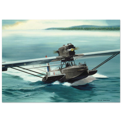 Thijs Postma - Poster - Dornier Do J Wal MLD Poster Only TP Aviation Art 70x100 cm / 28x40″ 