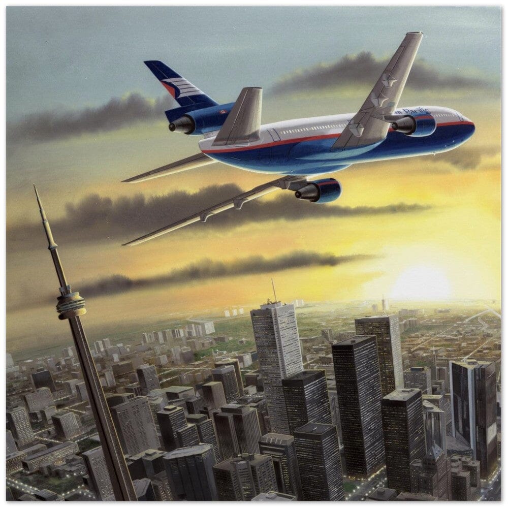 Thijs Postma - Poster - Douglas DC-10 CPA Over Toronto Poster Only TP Aviation Art 50x50 cm / 20x20″ 