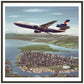 Thijs Postma - Poster - Douglas DC-10 CPA Over Vancouver - Metal Frame Poster - Metal Frame TP Aviation Art 70x70 cm / 28x28″ Black 