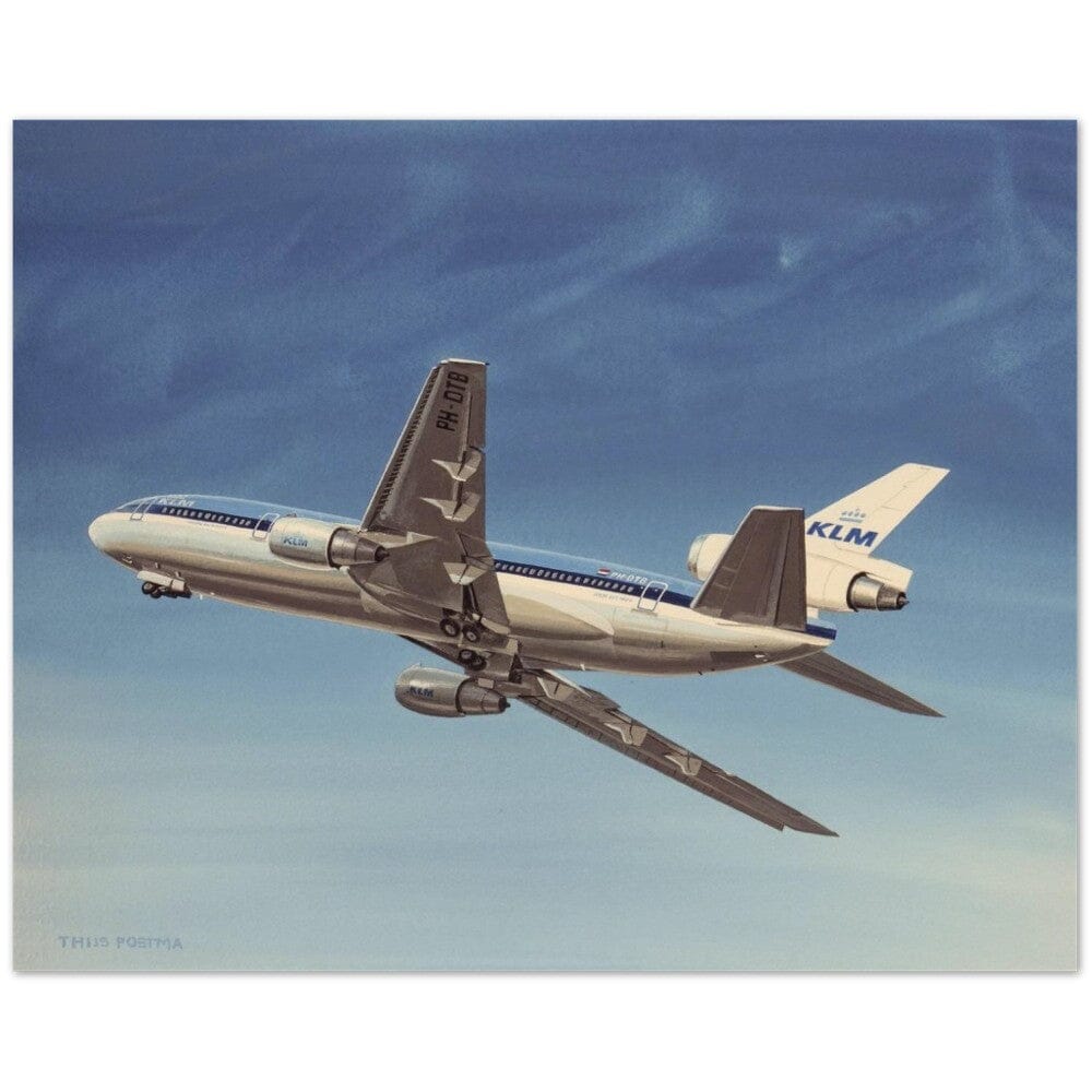 Thijs Postma - Poster - Douglas DC-10 PH-DTB In 1974 Poster Only TP Aviation Art 40x50 cm / 16x20″ 