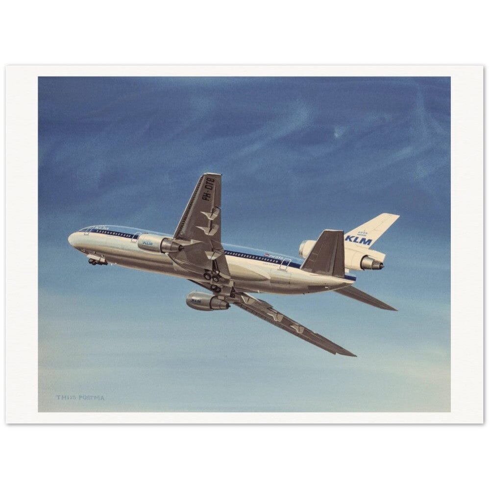 Thijs Postma - Poster - Douglas DC-10 PH-DTB In 1974 Poster Only TP Aviation Art 45x60 cm / 18x24″ 