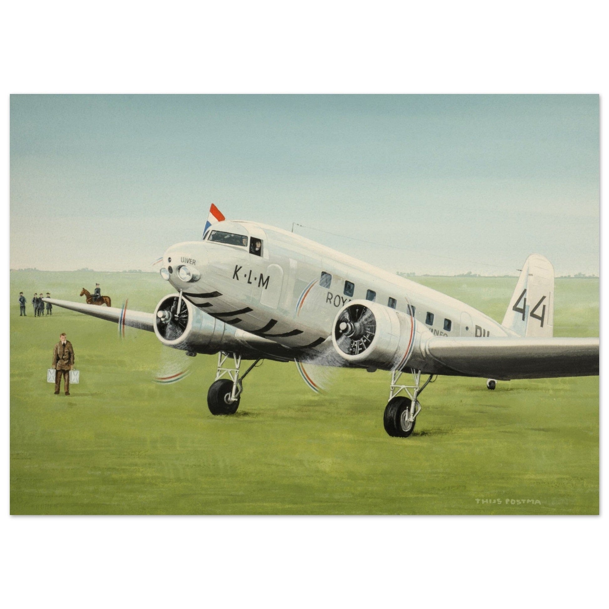 Thijs Postma - Poster - Douglas DC-2 Uiver Albury Racetrack Poster Only TP Aviation Art 50x70 cm / 20x28″ 