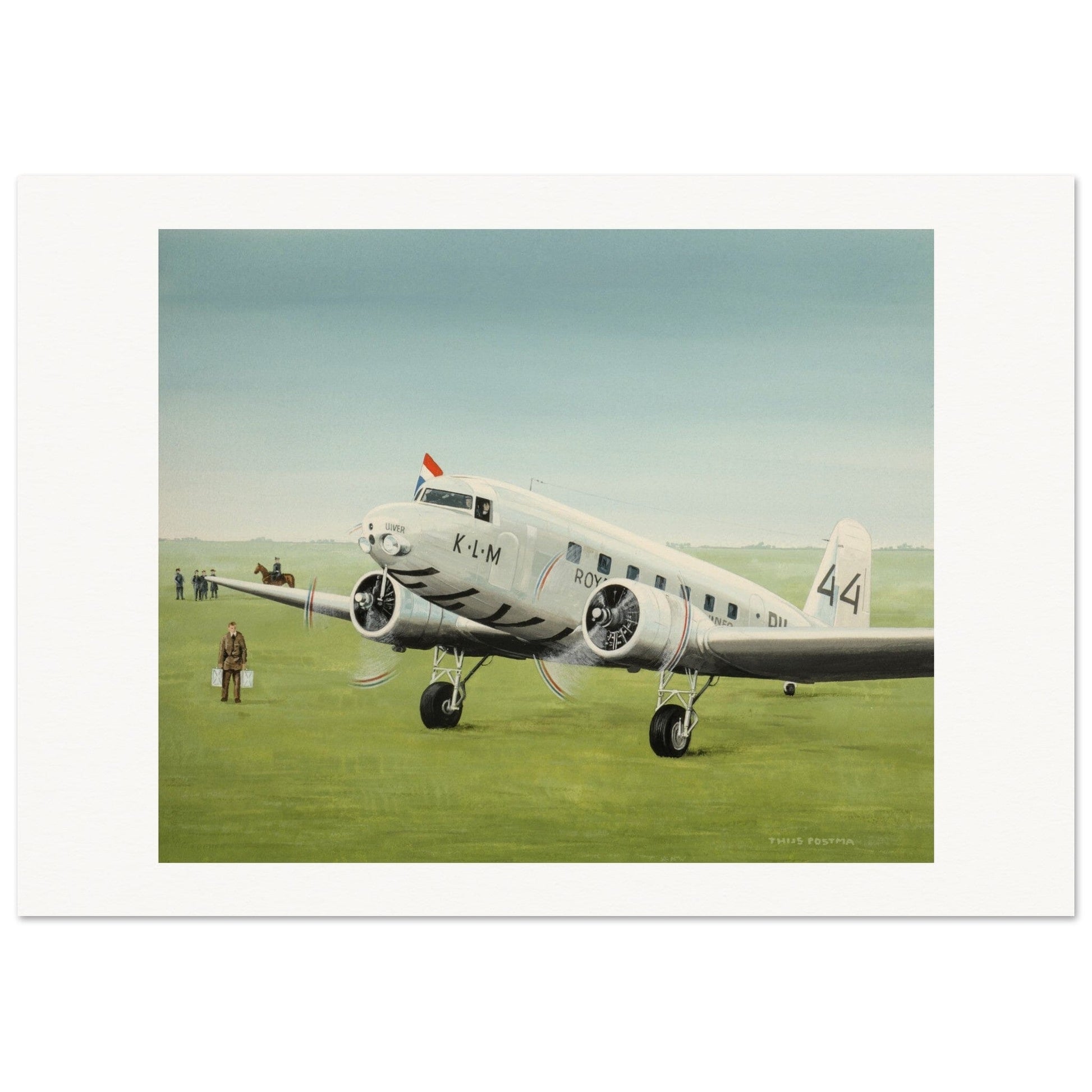 Thijs Postma - Poster - Douglas DC-2 Uiver Albury Racetrack Poster Only TP Aviation Art 70x100 cm / 28x40″ 