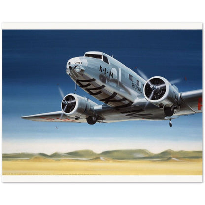 Thijs Postma - Poster - Douglas DC-2 Uiver Over Desert Poster Only TP Aviation Art 40x50 cm / 16x20″ 