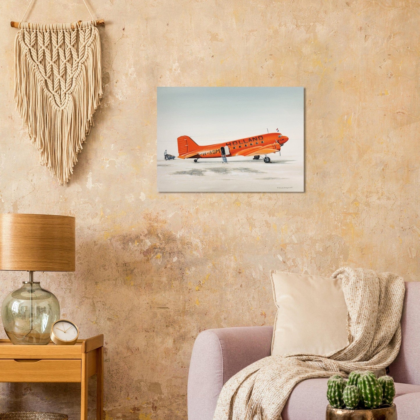 Thijs Postma - Poster - Douglas DC-3 KLM PH-ASM Orange Poster Only TP Aviation Art 