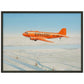 Thijs Postma - Poster - Douglas DC-3 KLM PH-ASP Flying Above The Snow - Metal Frame Poster - Metal Frame TP Aviation Art 45x60 cm / 18x24″ Black 