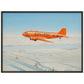 Thijs Postma - Poster - Douglas DC-3 KLM PH-ASP Flying Above The Snow - Metal Frame Poster - Metal Frame TP Aviation Art 60x80 cm / 24x32″ Black 