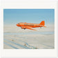Thijs Postma - Poster - Douglas DC-3 KLM PH-ASP Flying Above The Snow Poster Only TP Aviation Art 