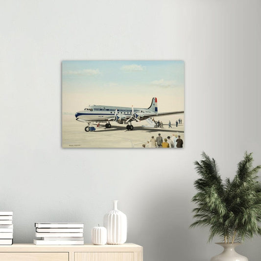 Thijs Postma - Poster - Douglas DC-4 Skymaster KLM PH-TLK Boarding Poster Only TP Aviation Art 