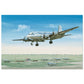 Thijs Postma - Poster - Douglas DC-4 Skymaster Landing Schiphol Poster Only TP Aviation Art 40x60 cm / 16x24″ 