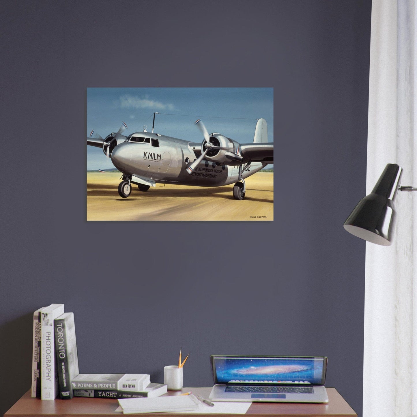 Thijs Postma - Poster - Douglas DC-5 KNILM Indonesia Poster Only TP Aviation Art 