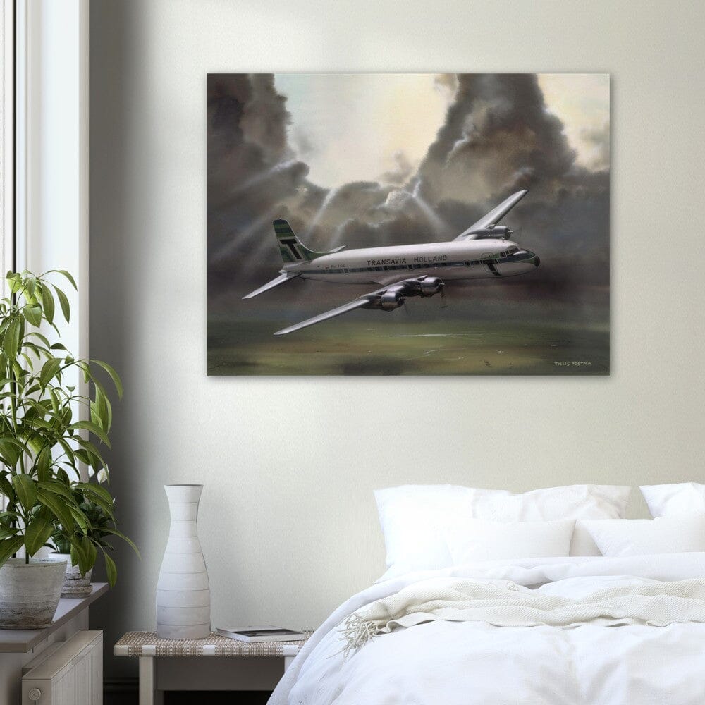 Thijs Postma - Poster - Douglas DC-6 Transavia Open Skies Poster Only TP Aviation Art 