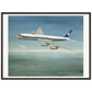 Thijs Postma - Poster - Douglas DC-8 PH-DCS Above Sailing Ship - Metal Frame Poster - Metal Frame TP Aviation Art 60x80 cm / 24x32″ Black 