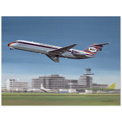 Thijs Postma - Poster - Douglas DC-9 Martinair Taking Off Poster Only TP Aviation Art 45x60 cm / 18x24″ 